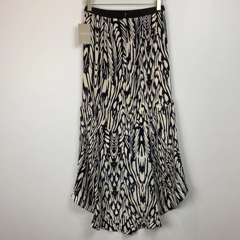 Anthro • Leifsdottir Inked Antonia Silk High Low Skirt - Picture 3 of 14